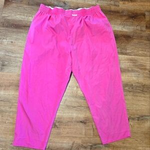 Cherokee Bright Pink Elastic Waist Scrub Pants Size 4x